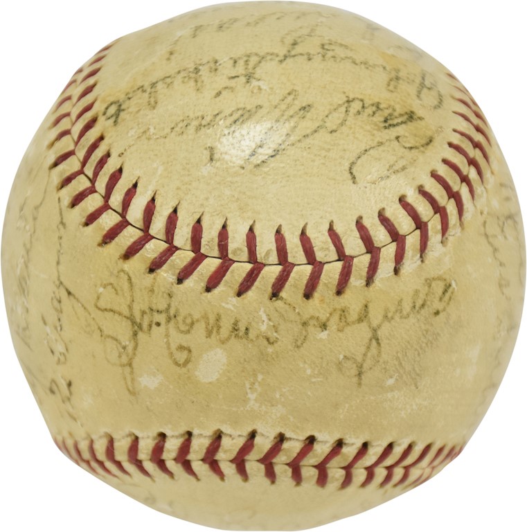 1937 Pittsburgh Pirates Team Signed Baseball w/Honus Wagner (PSA)
