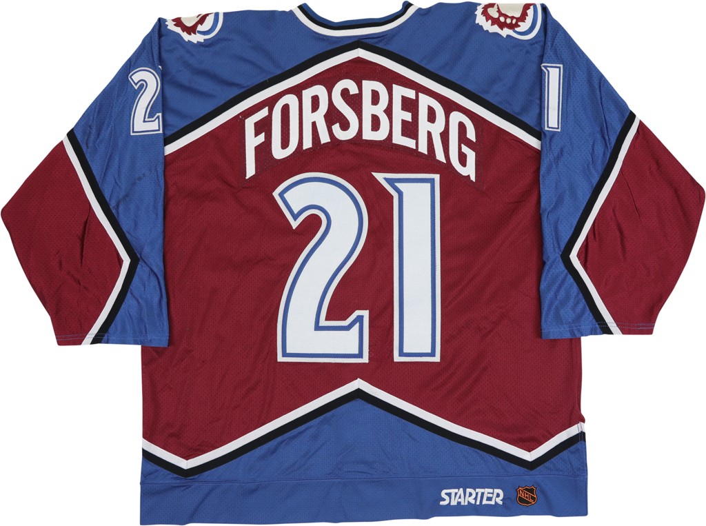 - 1998-99 Peter Forsberg Colorado Avalanche Game Worn Jersey
