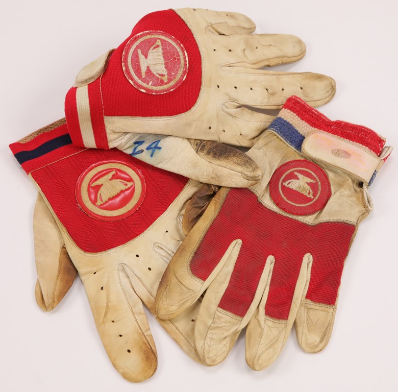 Pete Rose & Cincinnati Reds - Three Pete Rose Game Used Batting Gloves