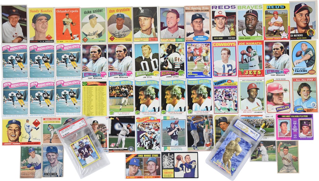 Baseball and Trading Cards - All Sports Stars & Rookies Collection (50+)
