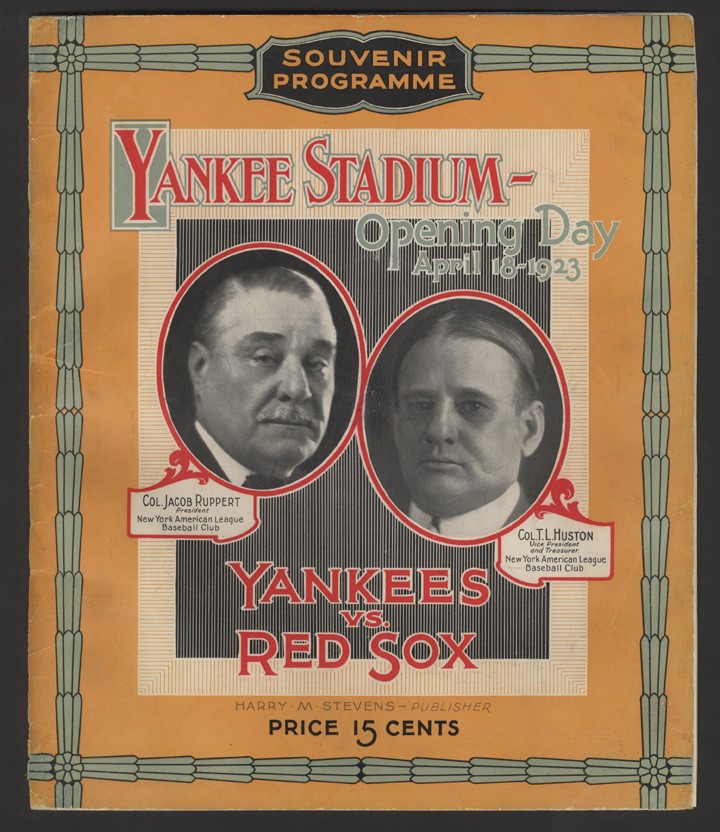 - 1923 Yankee Stadium Inaugural Opening Day Program
