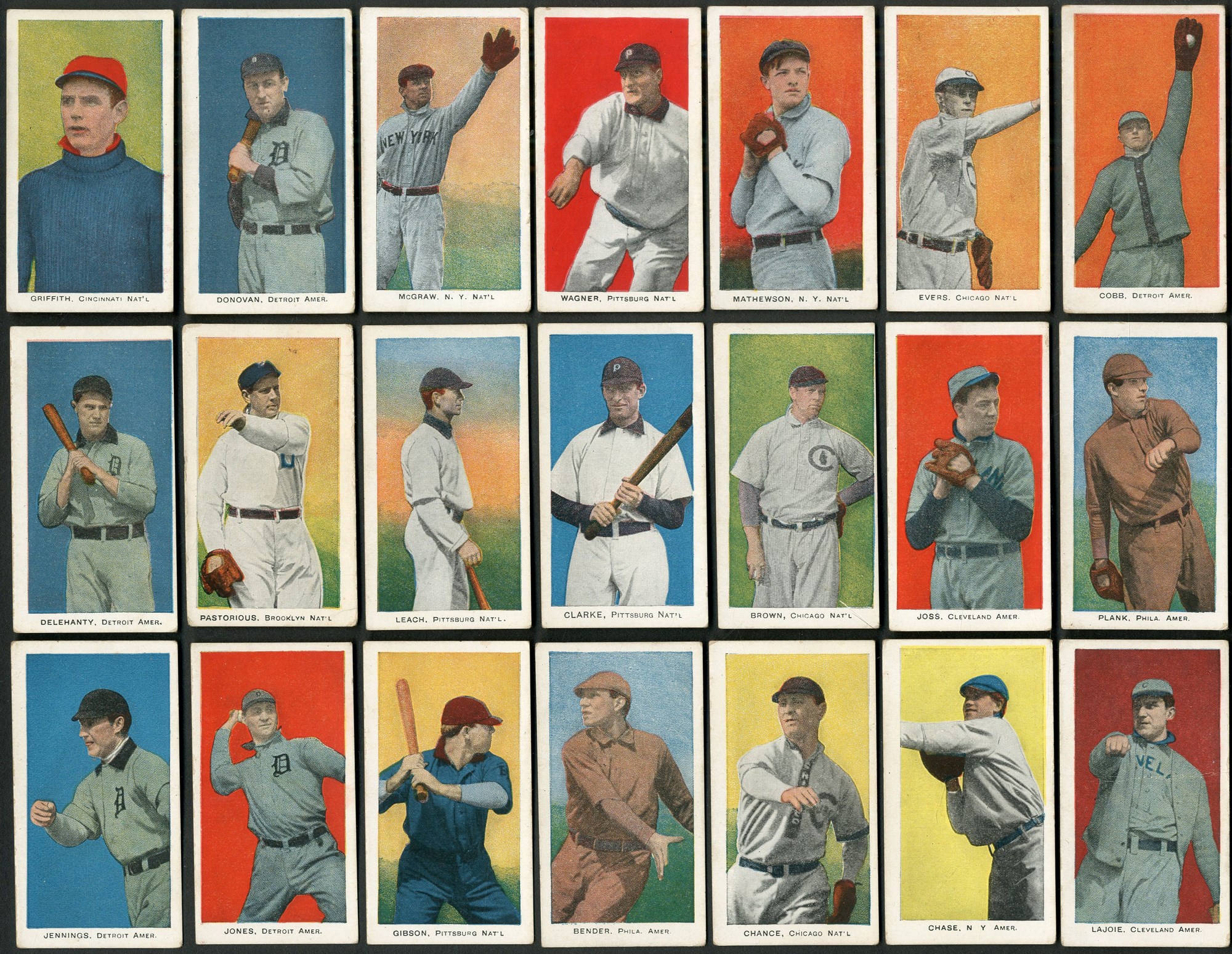 Baseball and Trading Cards - 1910 E93 Standard Caramel Near Complete Set w/Cobb & Wagner (26/30)