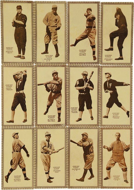 Baseball and Trading Cards - 1912 E136 Home Run Kisses Baseball Collection with Bancroft (12)