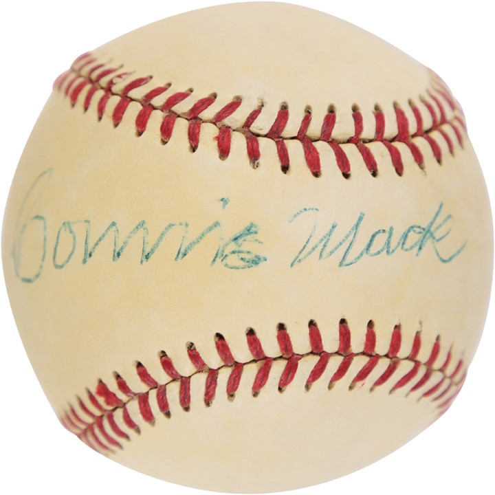 1949-51 Connie Mack Single Signed Baseball (PSA)