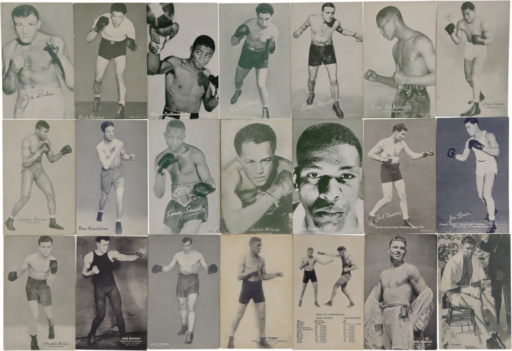 Boxing Cards - Large and Comprehensive Collection of 1930's-1960's Boxing Exhibit Cards (870+)