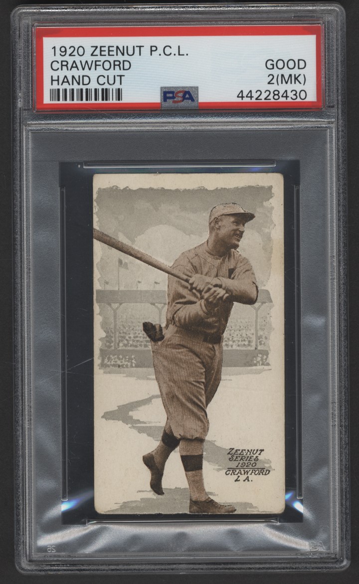 Baseball and Trading Cards - 1920 Zeenut PCL Sam Crawford (PSA) - Only PSA Graded Example!