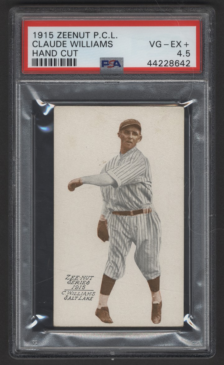 1915 Zeenut PCL "Black Sox" Claude Williams (PSA VG-EX+ 4.5) - Only PSA Graded Example!