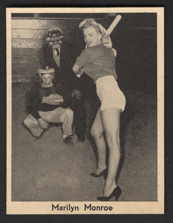 Baseball and Trading Cards - 1950s Marilyn Monroe Baseball Card