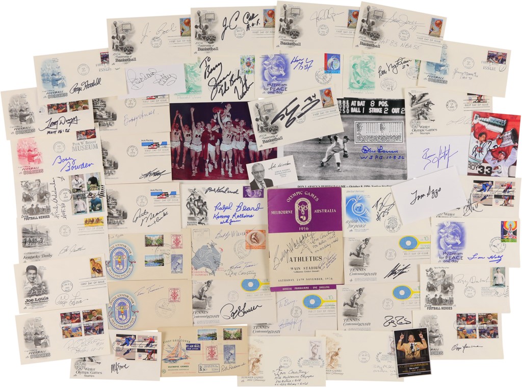 Baseball Autographs - Multi-Sport Signed First Day Cover Collection with 120+ Hall of Famers (400+)