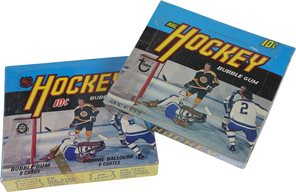 1972 Topps and O-Pee-Chee Hockey Display Boxes