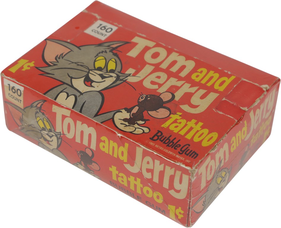 1965 Topps Tom & Jerry Tattoo Gum Empty Display Box