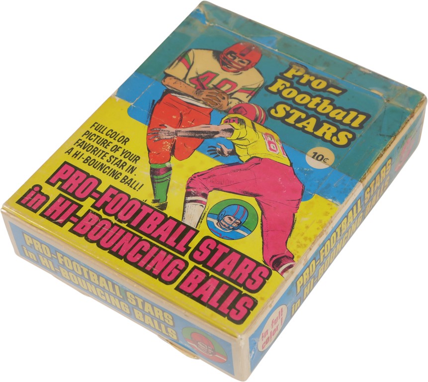 - 1969 Chemtoy Pro Football Star Bouncing Balls Empty Display Box (Only One Known)