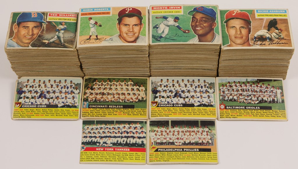 - 1956 Topps Baseball Fresh Lots with Hall of Famers and Team Cards (750+)