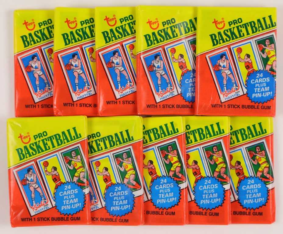 - 1980-81 Topps Basketball Unopened Packs (10)