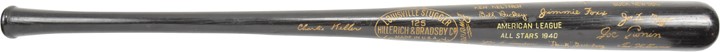 Hoot Evers Collection - 1940 American League All Star Bat from Hoot Evers