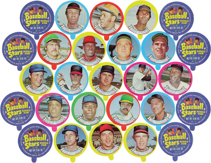 Baseball and Trading Cards - 1973 Topps Candy Lid Near Complete Set with Duplicates (49/55)