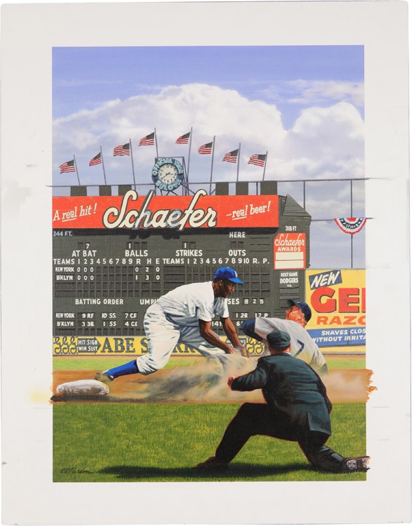 - "Second at Ebbets" Original Painting by Bill Purdom