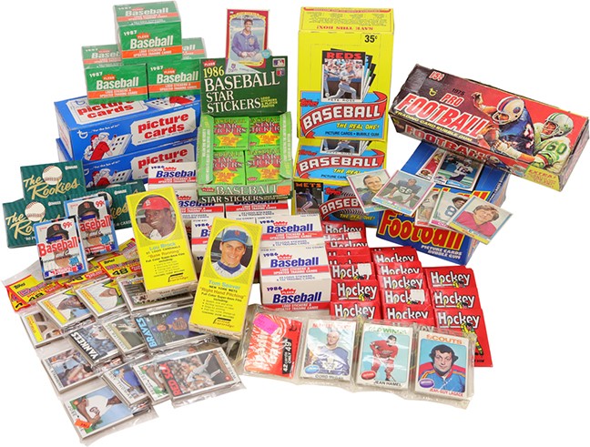 Baseball and Trading Cards - 1970s-90s Multi Sport Collection of Unopened Boxes, Rack Packs, Cello Packs, Sealed Sets and More with (39) 1986 Fleer Update Sets