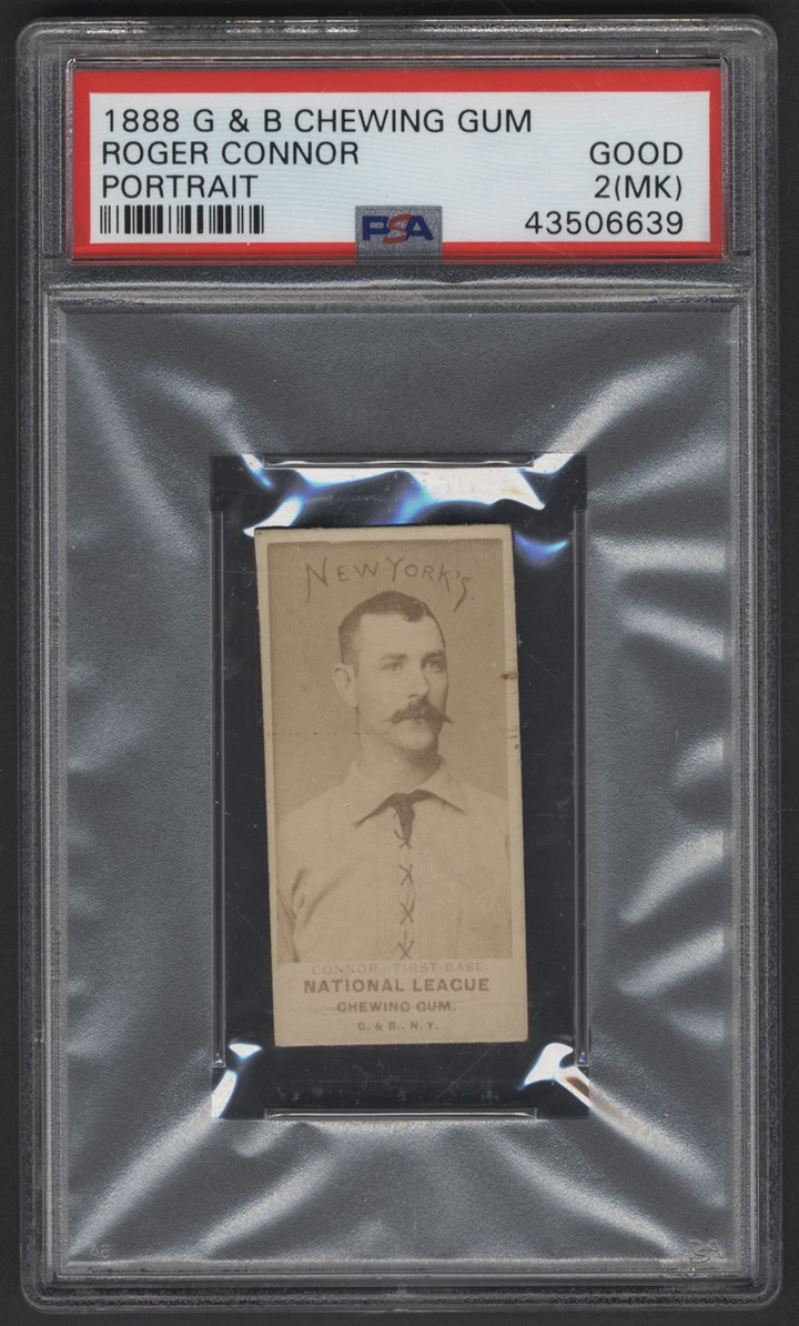 Baseball and Trading Cards - 1888 G&B Chewing Gum Roger Connor Card