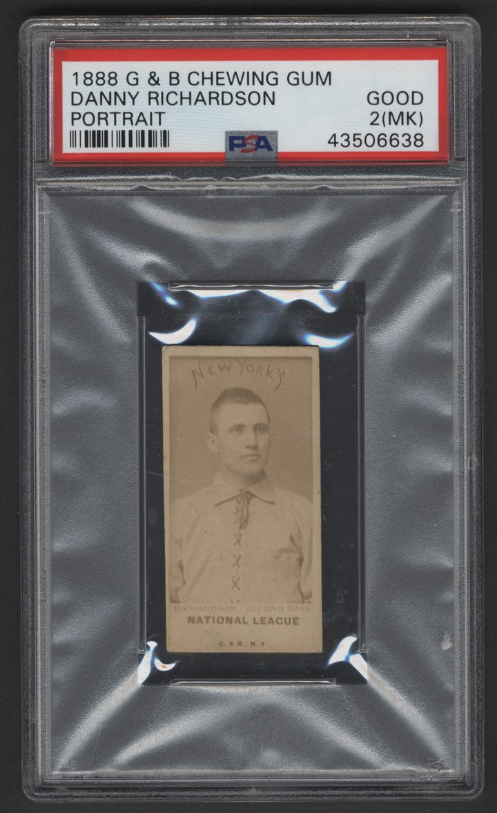 Baseball and Trading Cards - 1888 G&B Chewing Gum Danny Richardson Card - First Ever G&B Gum Cards!