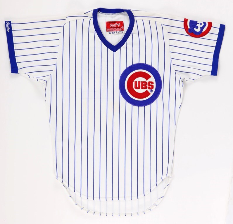 - 1987 Shawon Dunston Chicago Cubs Game Worn Jersey (Photo-Matched)