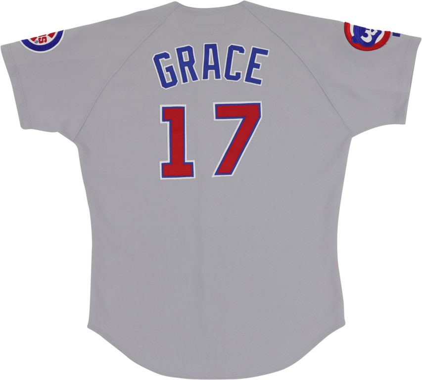 Circa 1993 Mark Grace Chicago Cubs Game Worn Jersey