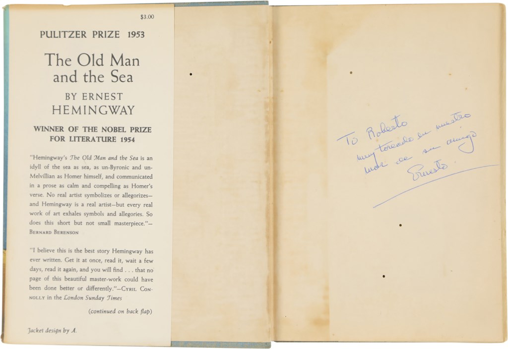 The Charlie Sheen Collection - The Old Man and The Sea Signed by Ernest Hemingway (Charlie Sheen's Personal Copy)