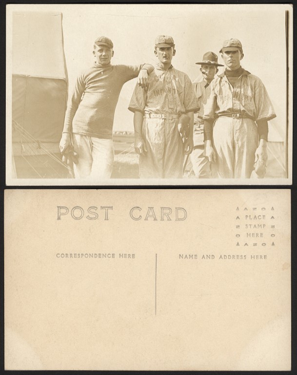 Baseball Memorabilia - 1920s Joe Jackson Lookalike Real Photo Postcard
