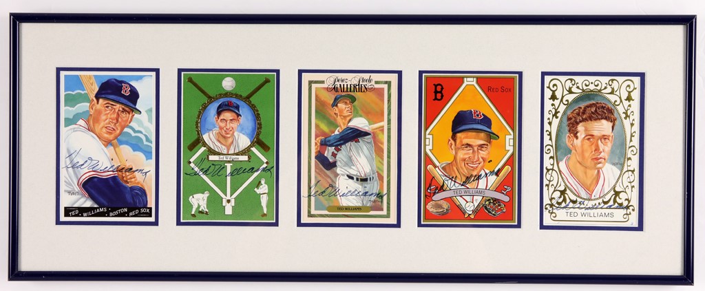 - Ted Williams Signed Perez-Steele Card Display (5)