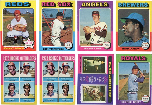 Baseball and Trading Cards - Huge 1975 Topps Baseball Collection with Major Hall of Famers & George Brett RCs (3,000+)