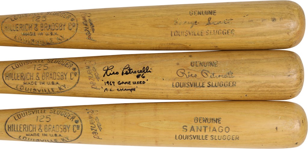Boston Sports - Three 1967 Red Sox Stars Game Used Bats (3)