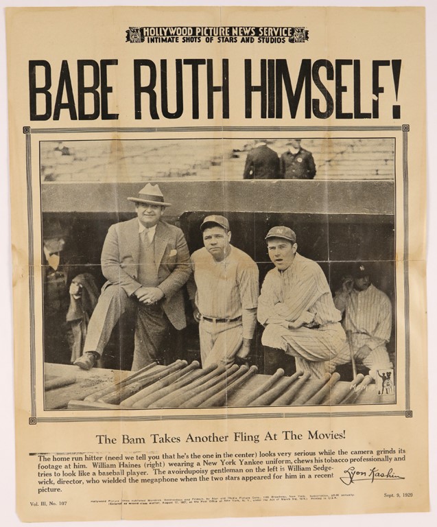 - 1929 Babe Ruth Advertising Poster