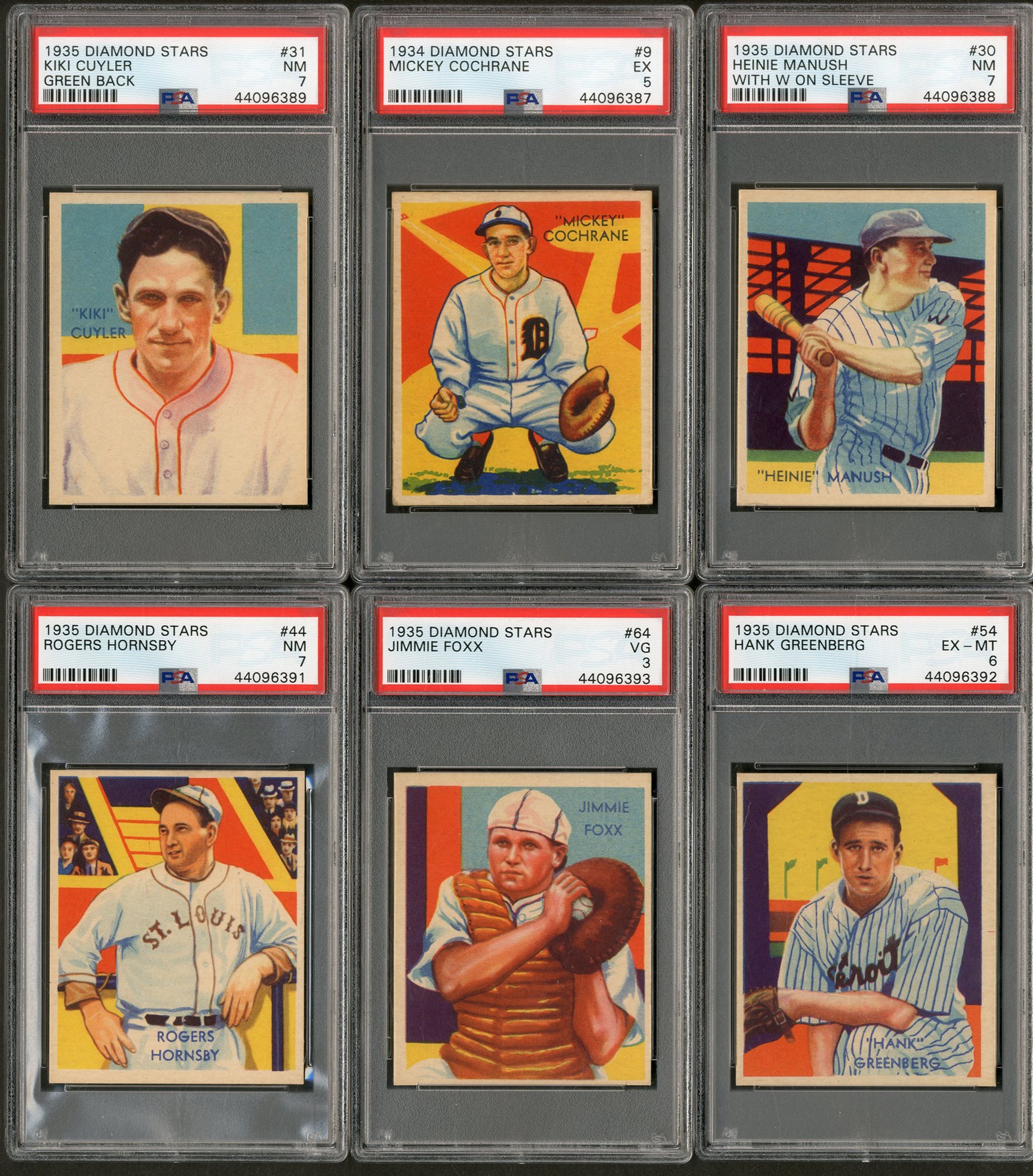 High Grade 1934-35 Diamond Stars Collection with PSA Graded (20+)