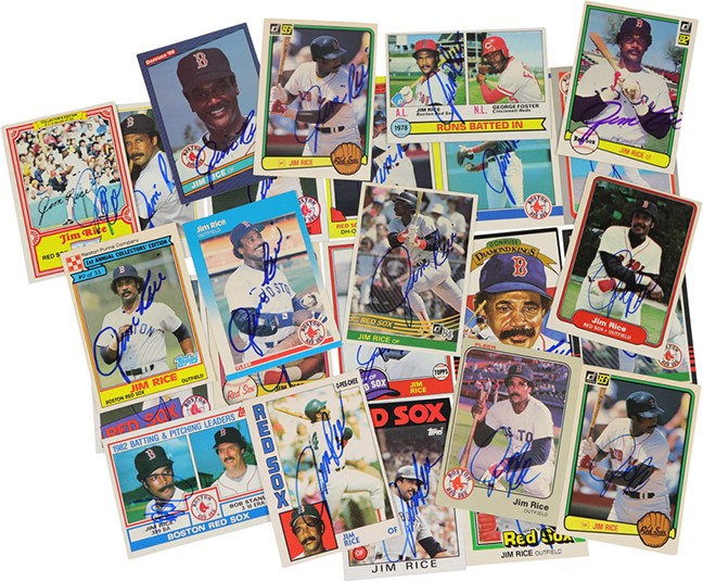 - Hoard of Jim Rice Signed Cards (180+)