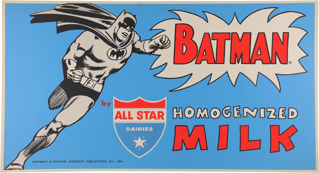 - 1966 Batman "All Star Dairies" Store Display