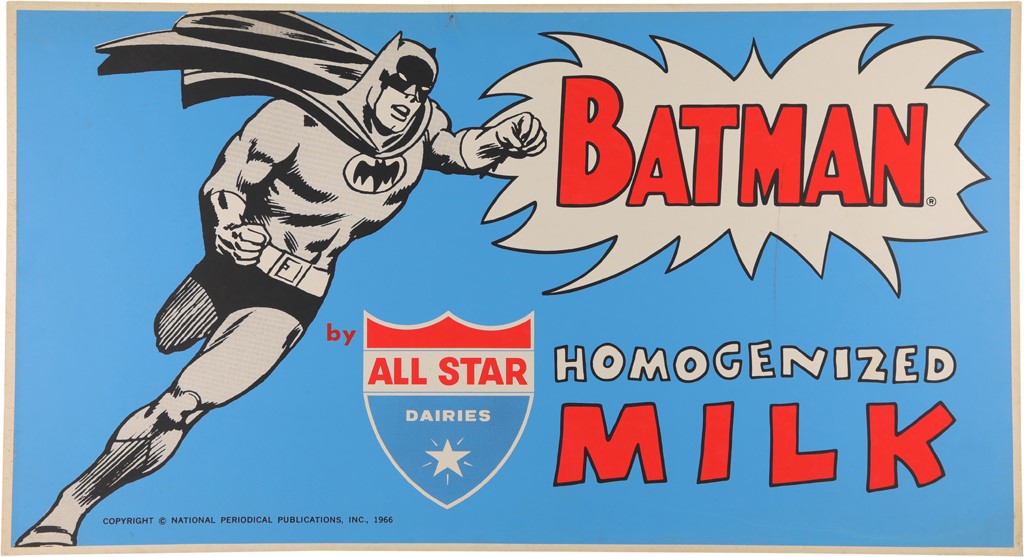 Rock And Pop Culture - 1966 Batman "All Star Dairies" Store Display