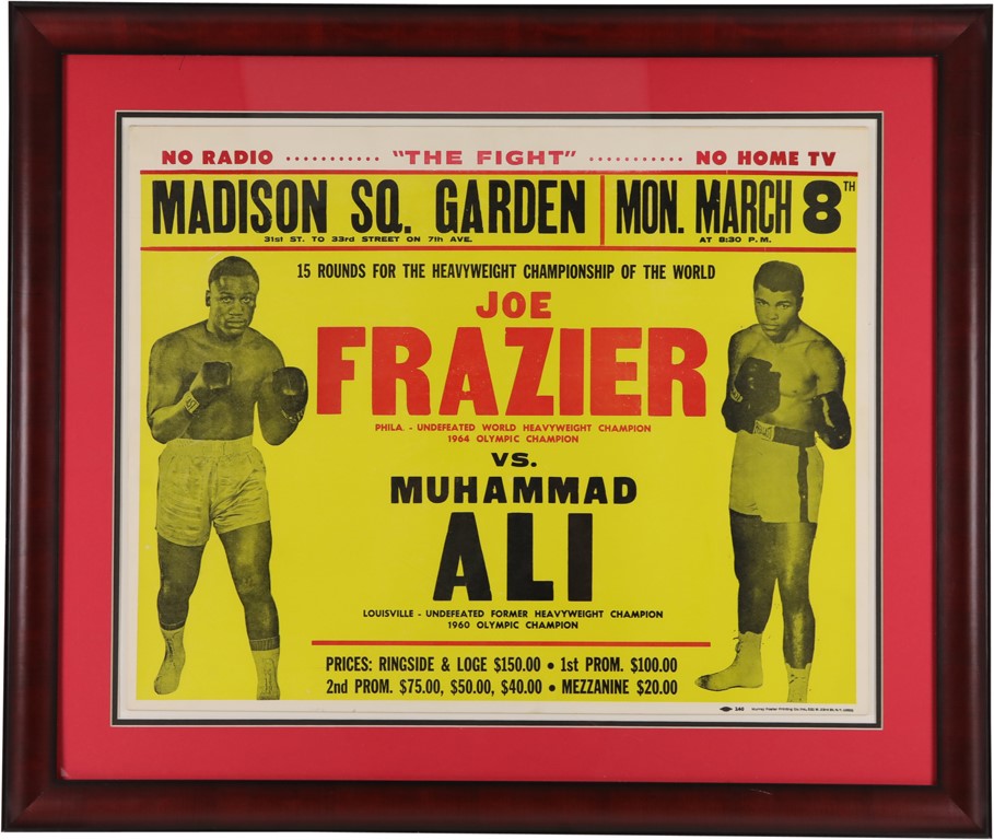 Muhammad Ali & Boxing - 1971 Muhammad Ali vs. Joe Frazier On-Site Fight Poster