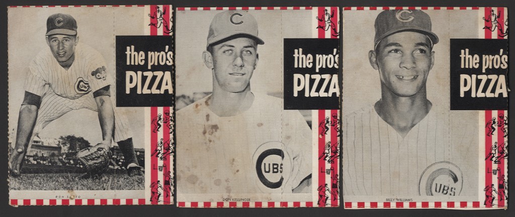 - 1966 Pro Pizza Chicago Cubs Cards (3)