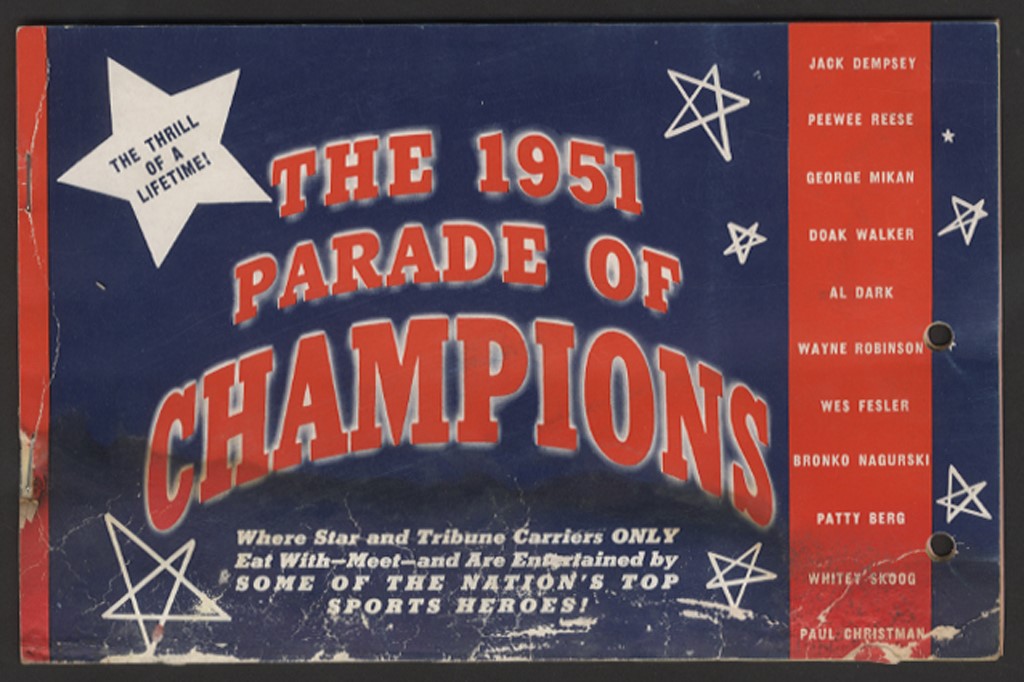 Baseball Memorabilia - 1951 Parade of Champions Ticket Book