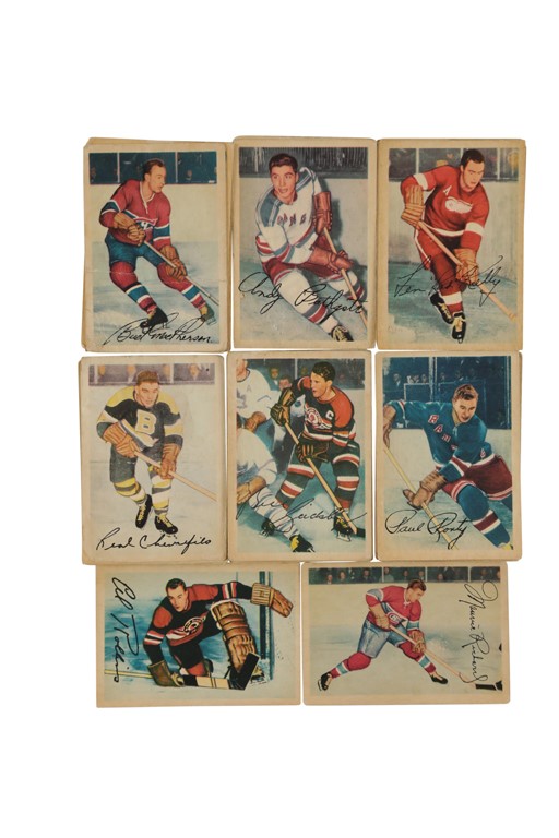- 1953-54 Parkhurst Hockey Partial Set with Duplicates (85)