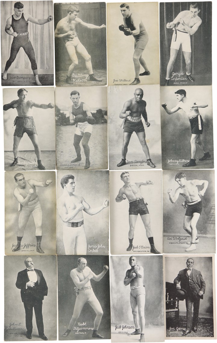 Boxing Cards - 1921 Exhibit Boxing Full Set Plus Extras Set (320)
