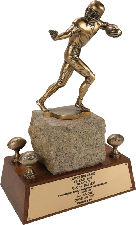 - Huge & Unique 1981 Rocky Bleier Dapper Dan Award for Excellence