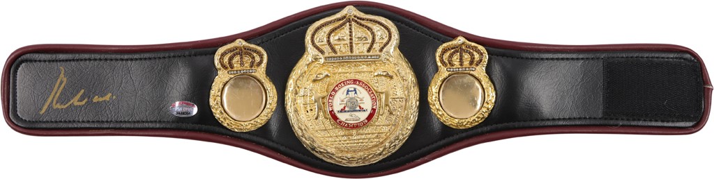 - Muhammad Ali Signed WBA Championship Mini Belt (PSA)