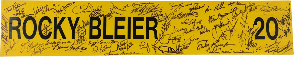 - Rocky Bleier Locker Sign Autographed by Steelers Greats