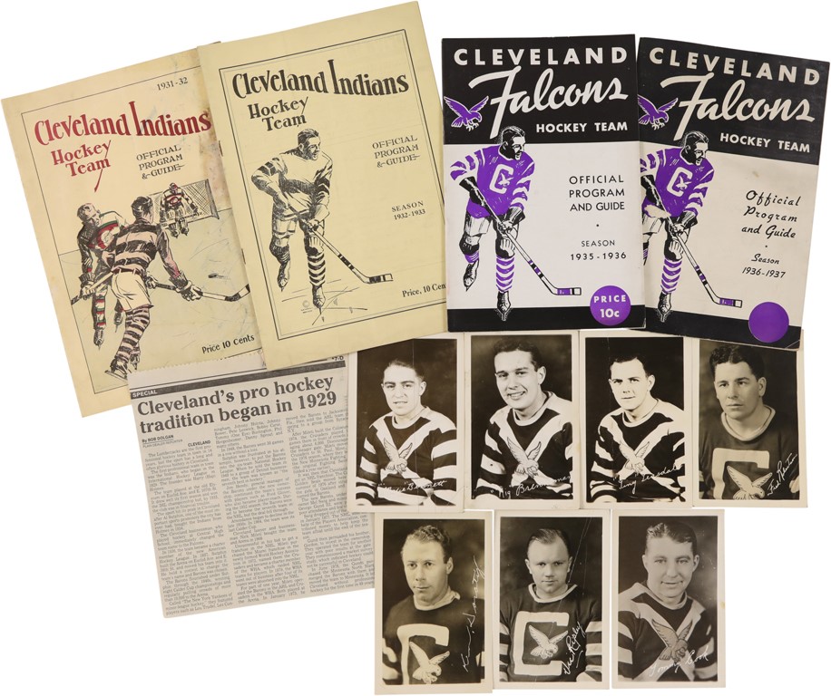 - 1930's Cleveland Falcons and Indians Hockey Collection (11)