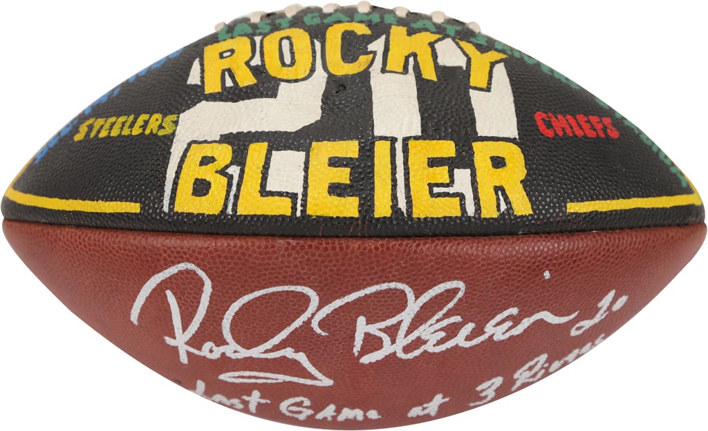 The Rocky Bleier Collection - December 14, 1980, Rocky Bleier Presentation Game Ball - His Final Game at Three Rivers (PSA)