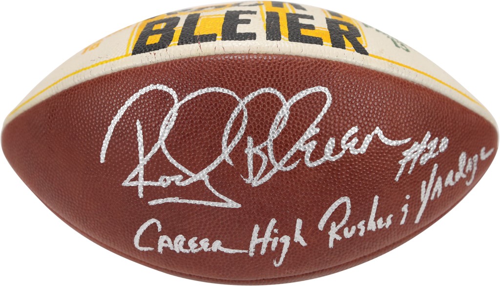 - 1975 Rocky Bleier Highest Career Rushing Game Ball (PSA)