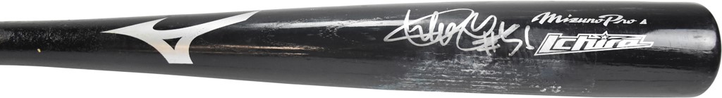 - 2018 Ichiro Suzuki Signed Game Used Bat (PSA GU 10 & Ichiro LOA)