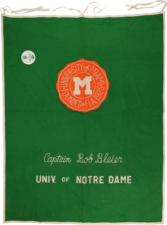 The Rocky Bleier Collection - 1967 Rocky Bleier Notre Dame Captain's Blanket