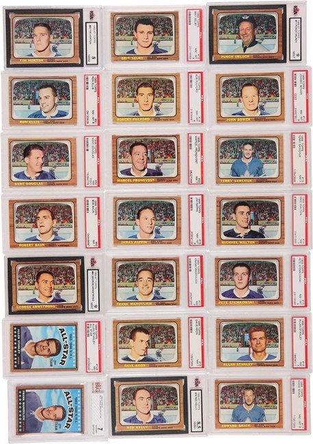 1965, 66 & 67 Topps "High Grade" Toronto Maple Leafs Graded Complete Team Sets - All NM 7 or Higher (61)